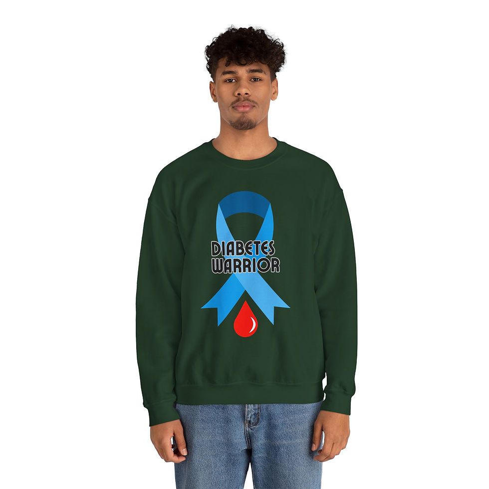 Thumbnail: Diabetes Warrior Crewneck Sweatshirt, Great gift for Diabetics 