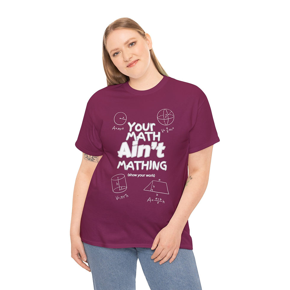 Thumbnail: Math Humor T-Shirt "Your Math Ain't Mathing" Graphic Tee for Students & Teachers