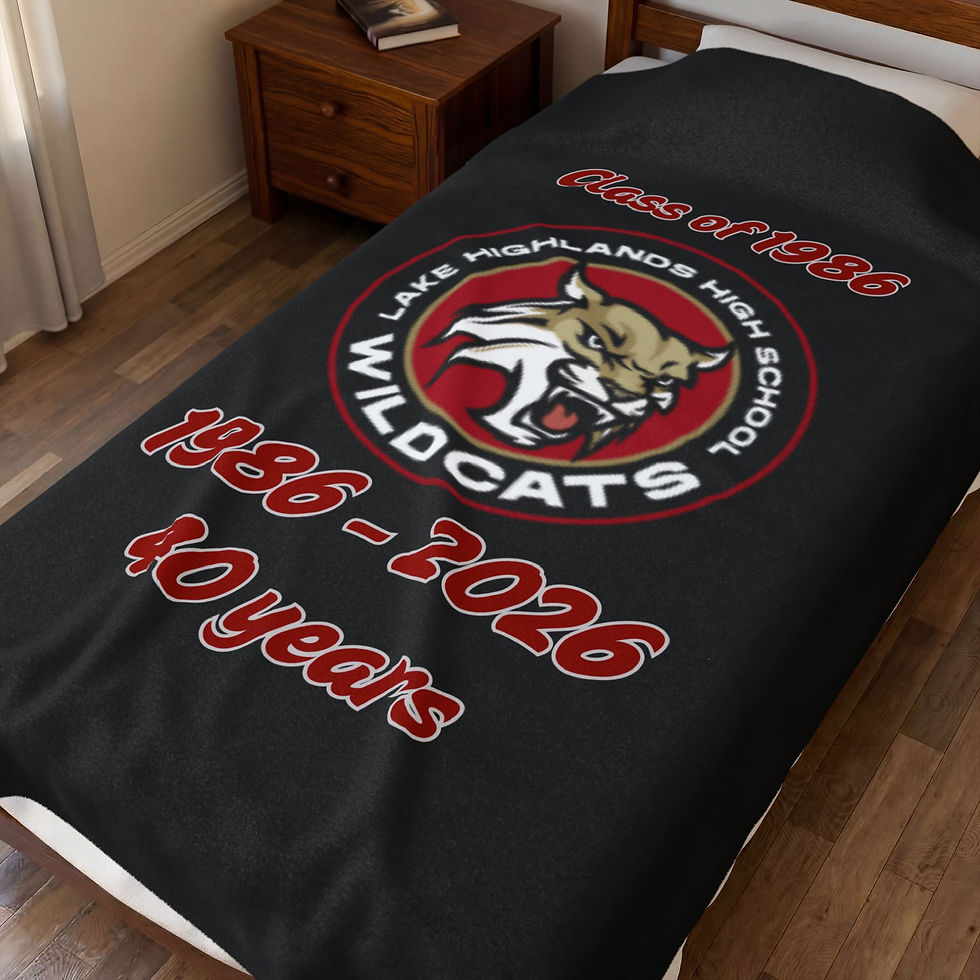 Thumbnail: Class of 1986 Wildcats 40th Reunion Velveteen Plush Blanket