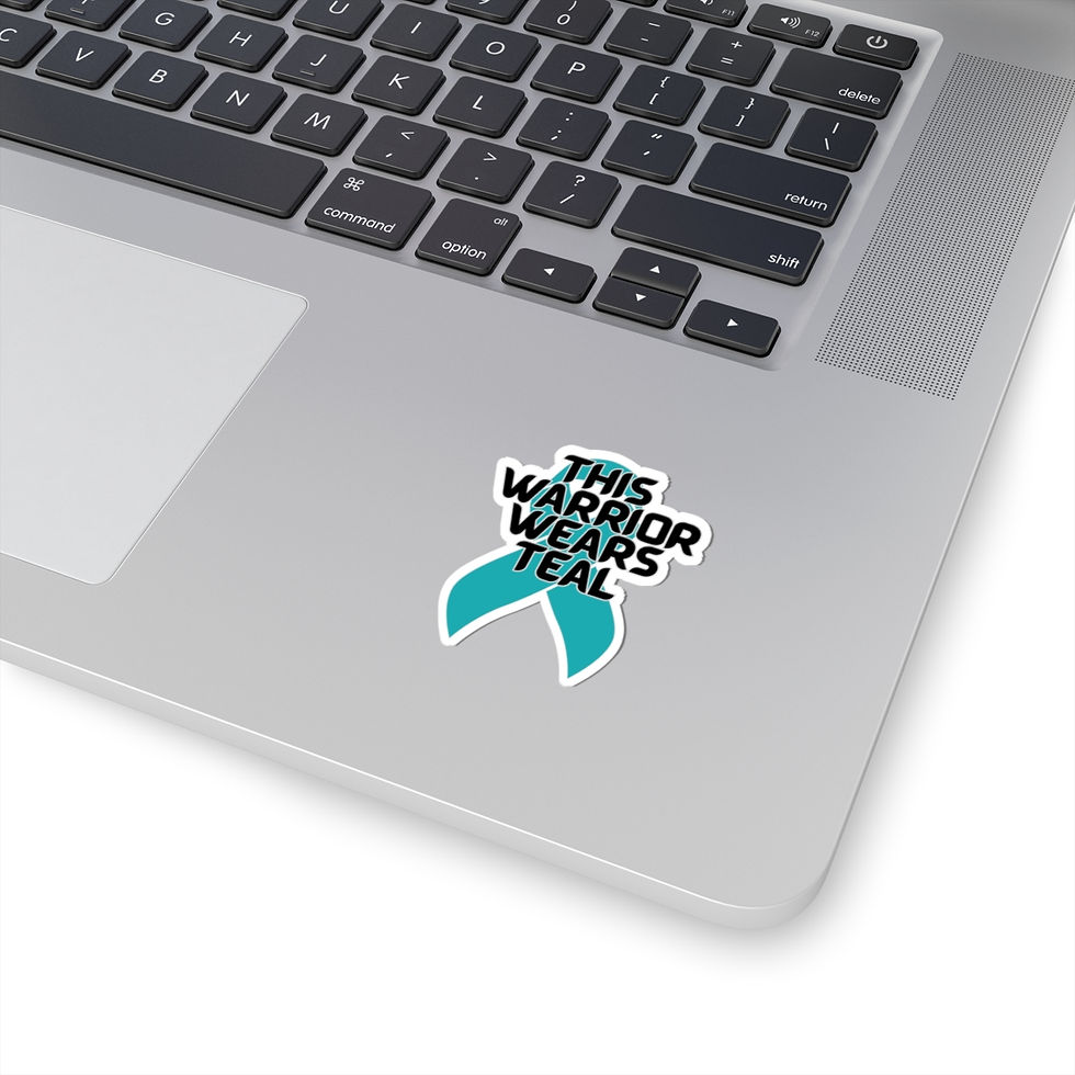 Thumbnail: This Warrior Wears Teal (ovarian cancer) Stickers, Supportive Cancer,4 sizes