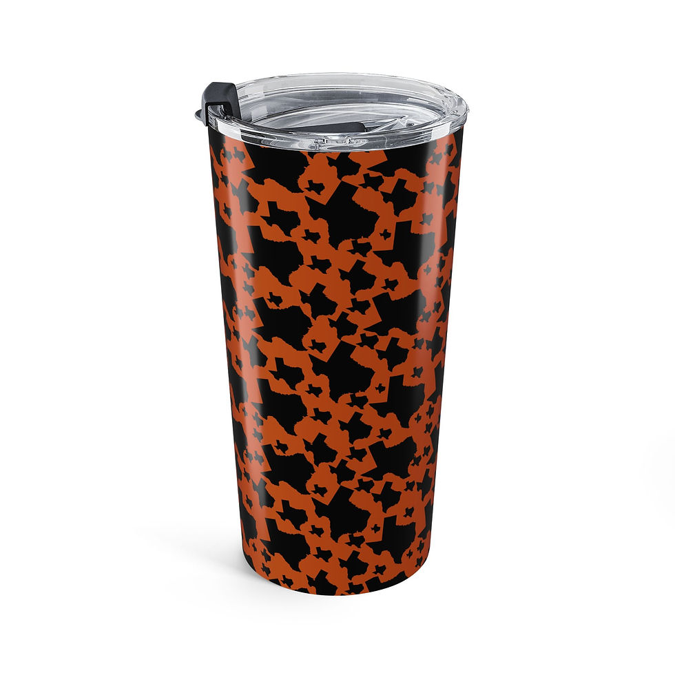 Thumbnail: 20oz State of Texas Burnt Orange with Black TX. Tumbler – Insulated Travel Cup