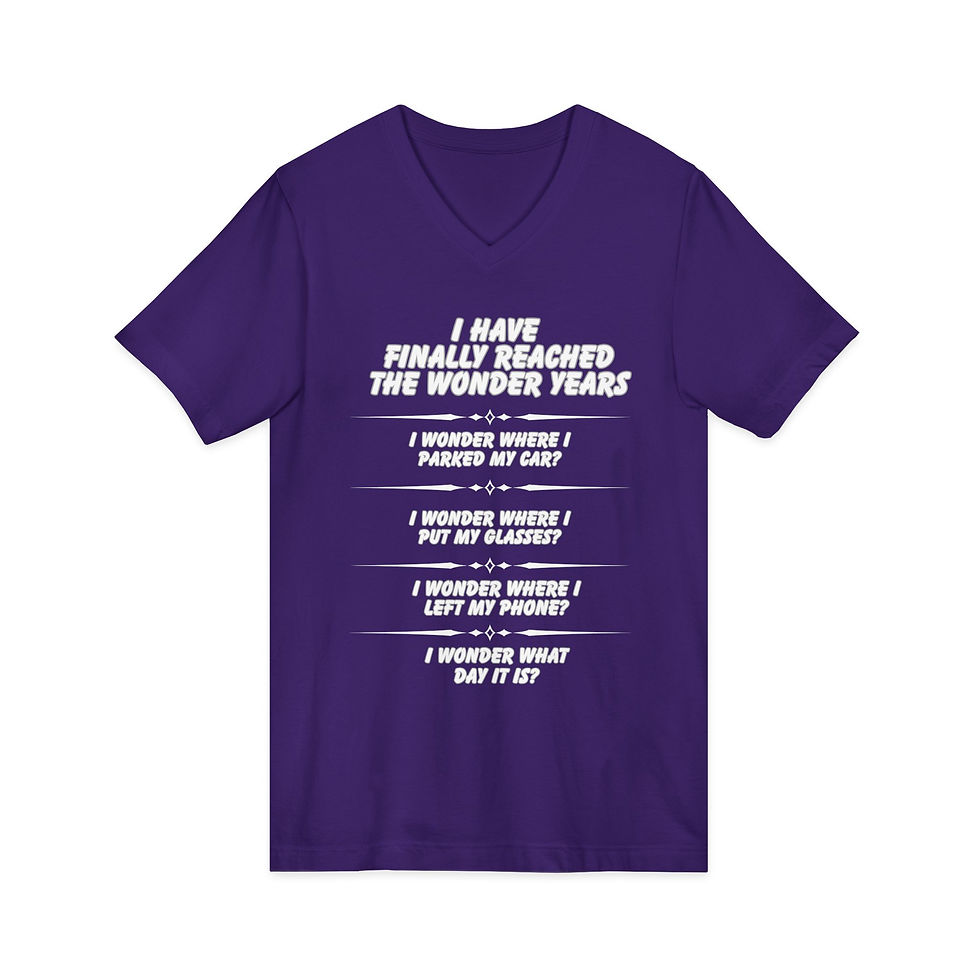 Thumbnail: V-Neck Tee Wonder Years Quote Shirt