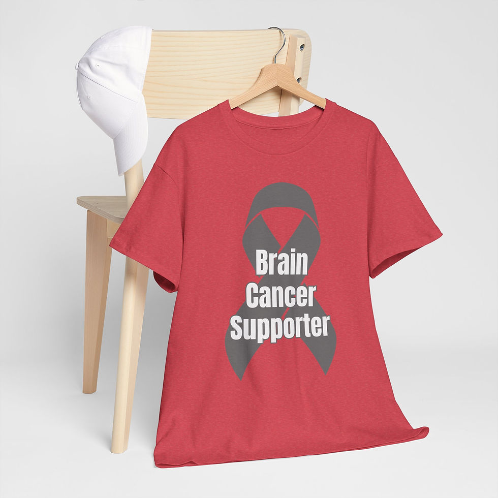 Thumbnail: Brain Cancer Supporter Tee - Unisex Heavy Cotton T-Shirt, Gift for Supporters,