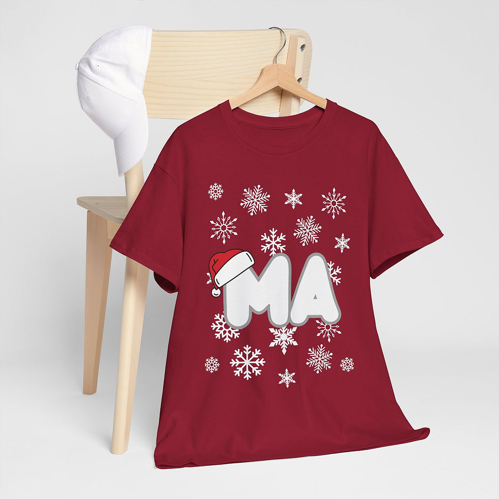 Thumbnail: Festive Snowflake MA (medical assistant) Heavy Cotton Tee