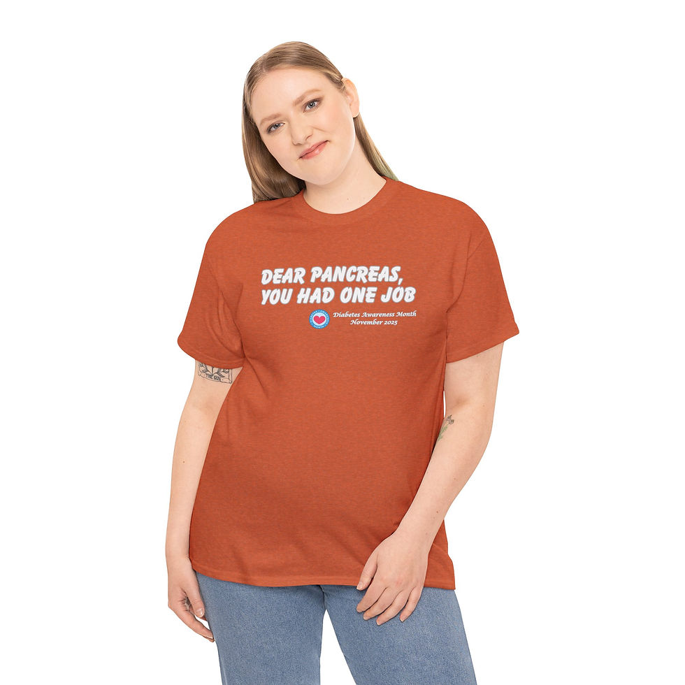Dear Pancreas Heavy Cotton Tee - Humorous Unisex Shirt for Diabetes Awareness