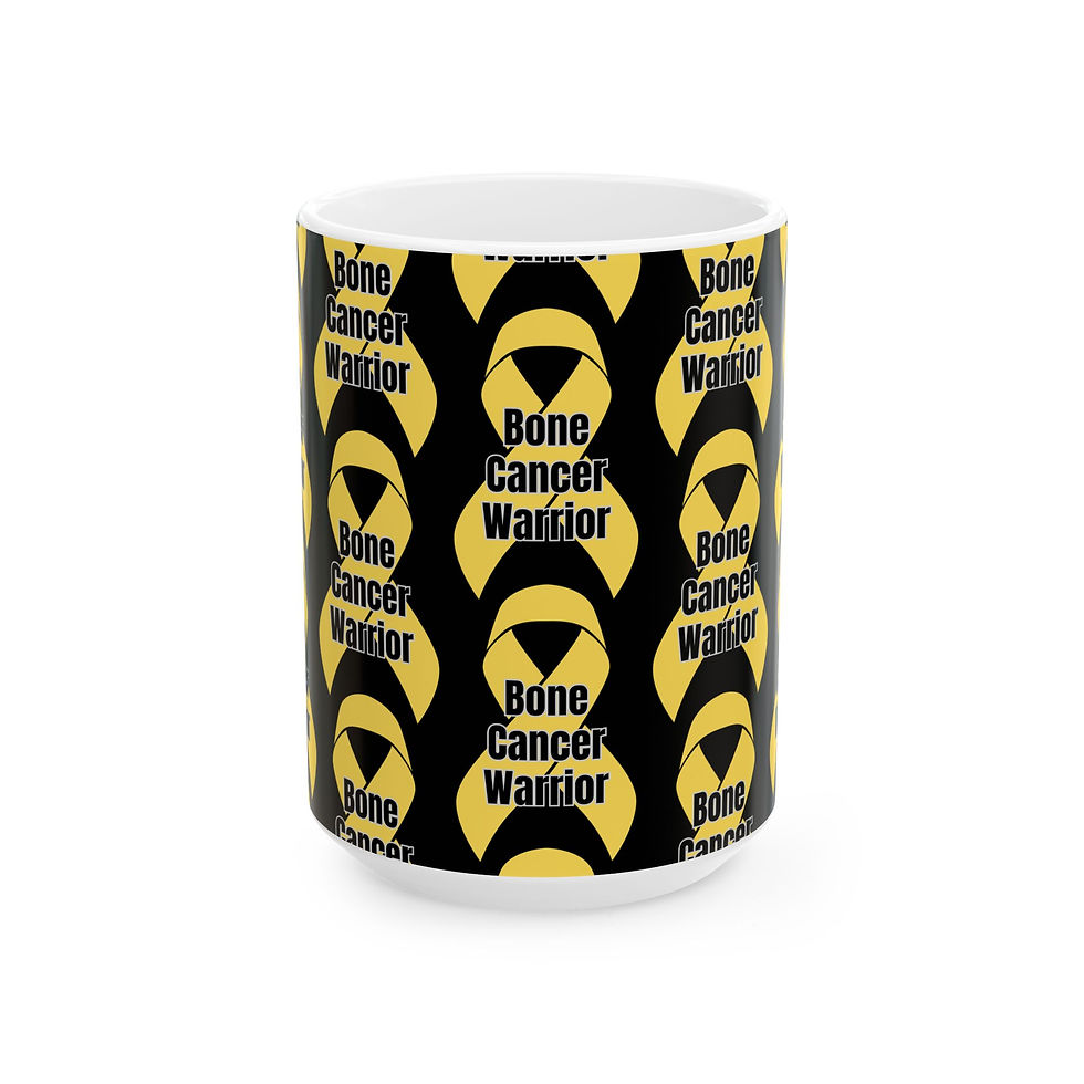 Thumbnail: Supportive Bone Cancer Warrior Ceramic Mug |Inspirational Gift, Cancer Awareness