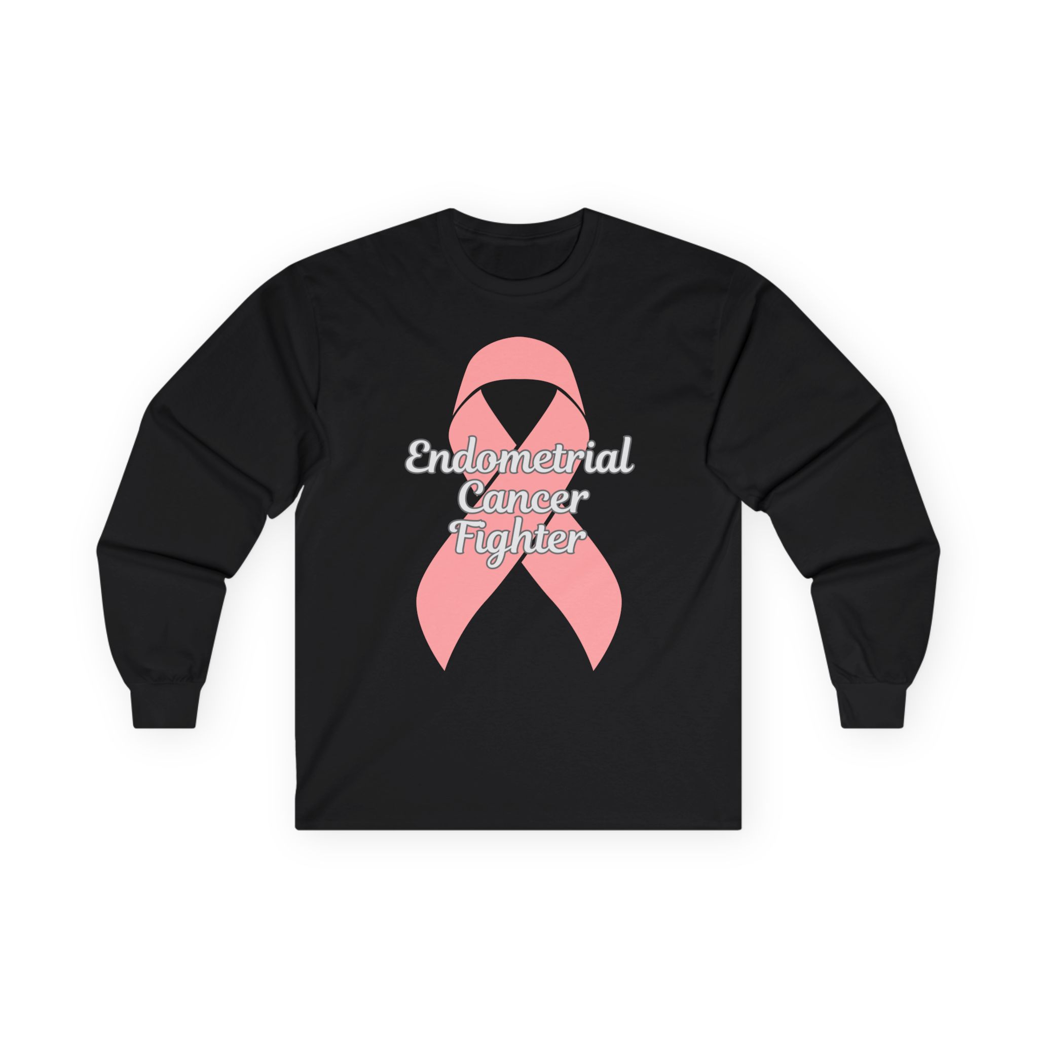 Long Sleeve Tee - Endometrial Cancer Fighter Shirt, Awareness Apparel