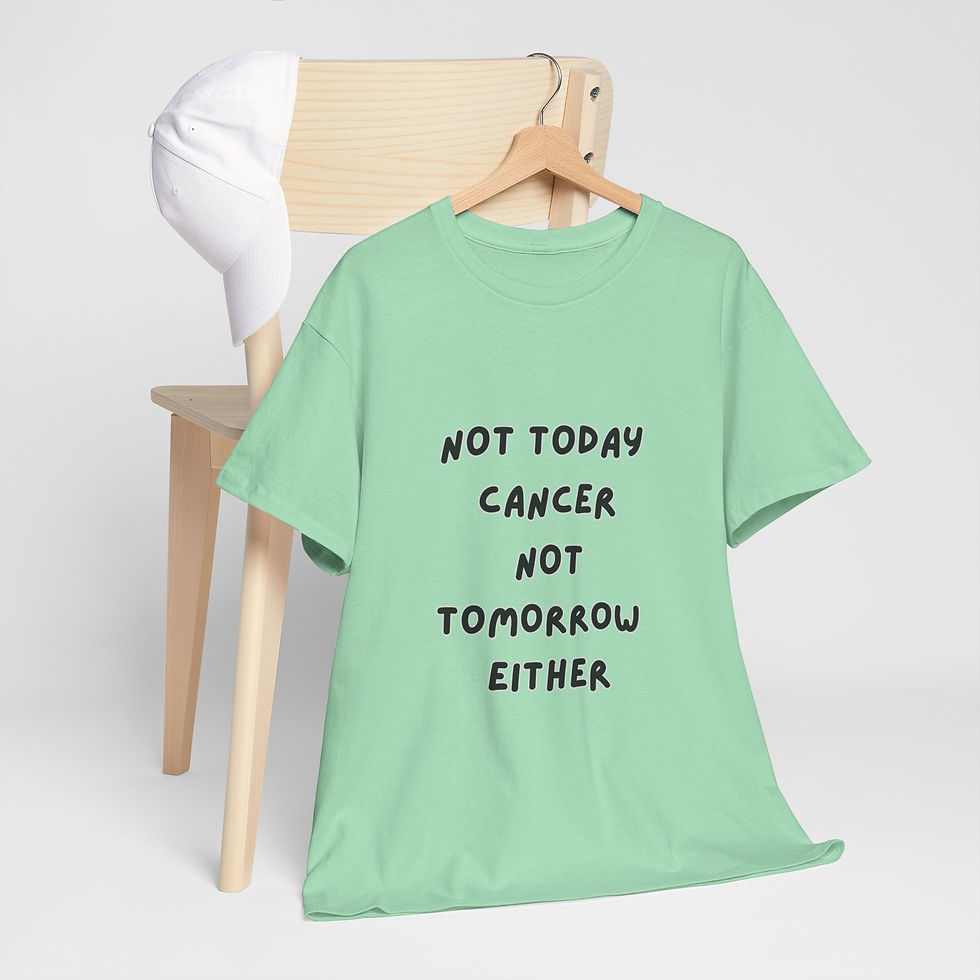 Thumbnail: NO TODAY CANCER, NO TOMORROW EITHER Funny Cancer Support Solid Color Tee