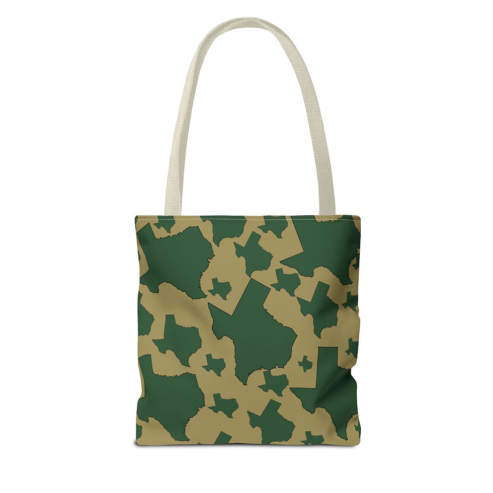 Thumbnail: State of Texas Silouettes Front Gold on Dk Green/Back Dk Green on Gold Tote Bag