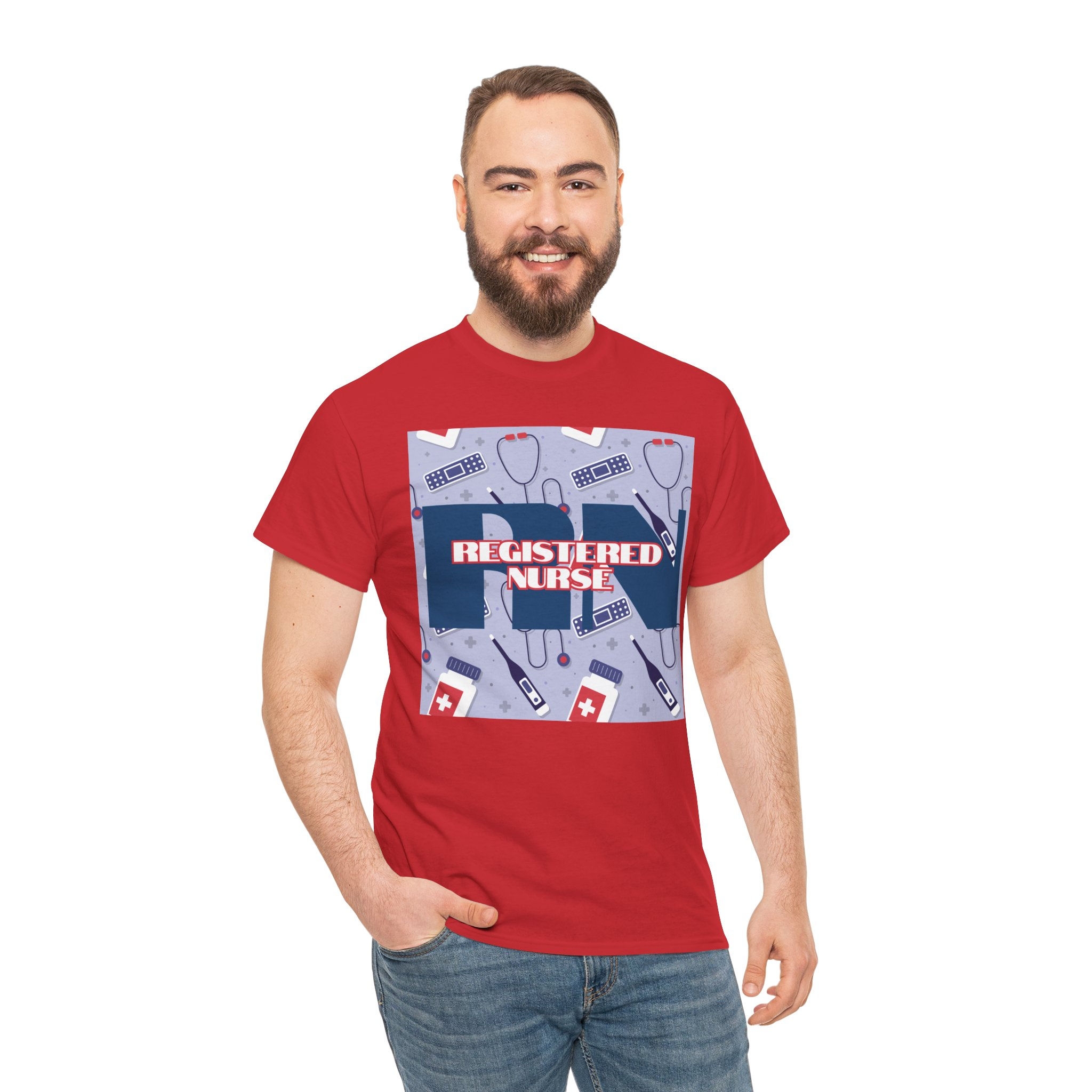 Registered Nurse T-Shirt — Nurse Stethoscope & Medical Tools Graphic Tee