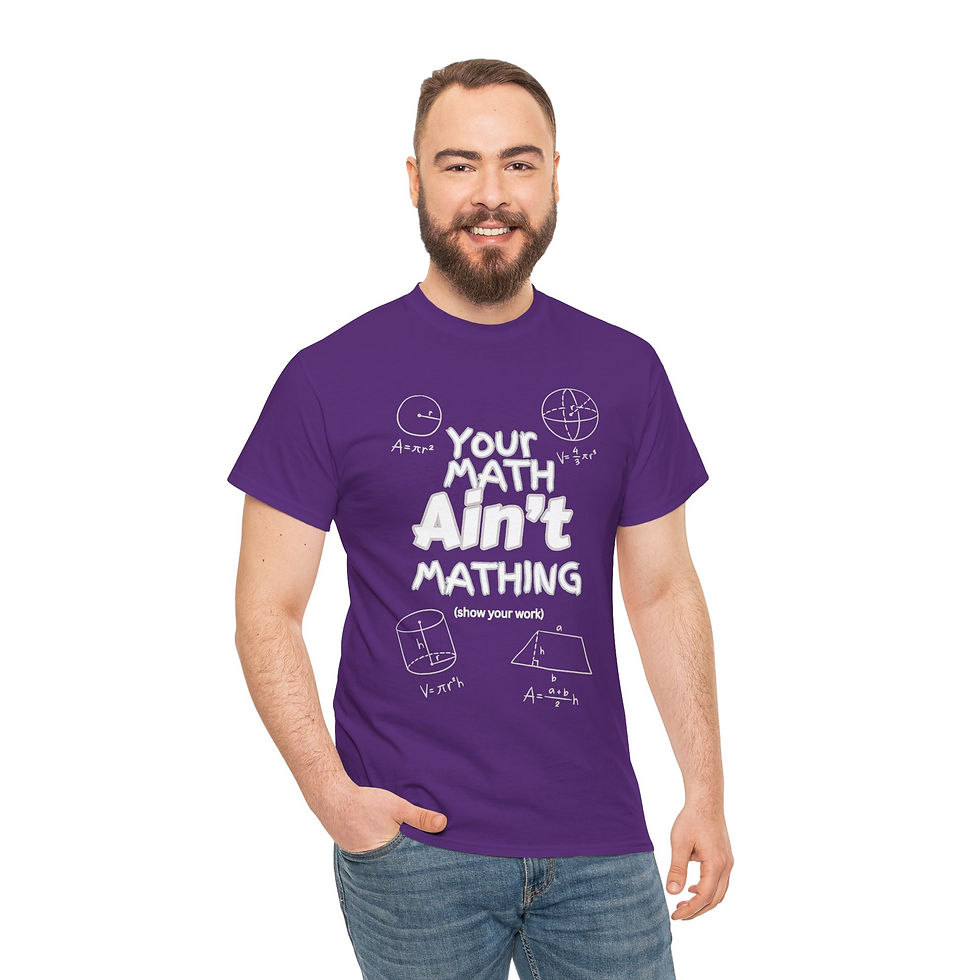 Thumbnail: Math Humor T-Shirt "Your Math Ain't Mathing" Graphic Tee for Students & Teachers