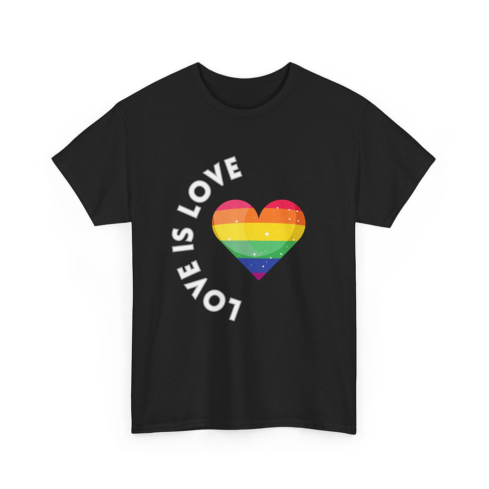 Thumbnail: Love Is Love Rainbow Heart T‑Shirt
