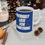 Thumbnail: Probably Late for Something Ceramic Mug — Funny Blue Coffee Tea Cup