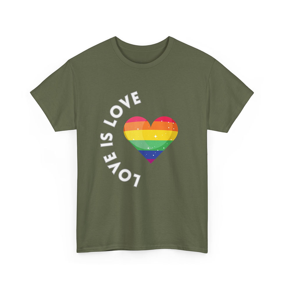 Thumbnail: Love Is Love Rainbow Heart T‑Shirt