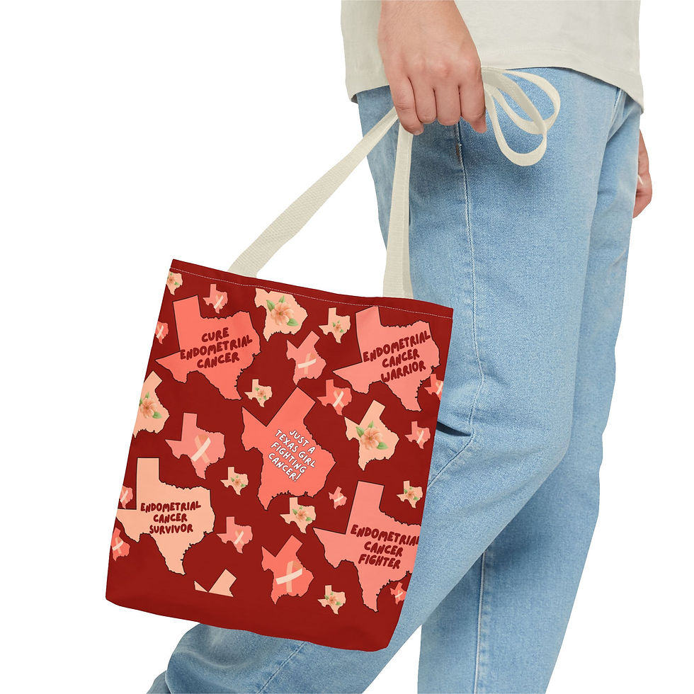 Thumbnail: Texas Endometrial Cancer Awareness Tote /'Cure Endometrial Cancer Tote