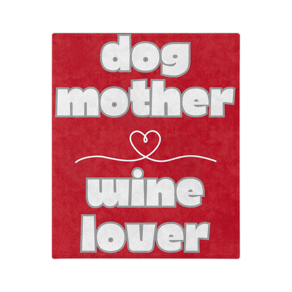 Thumbnail: Dog Mother Wine Lover Velveteen Microfiber Blanket(3 sizes)