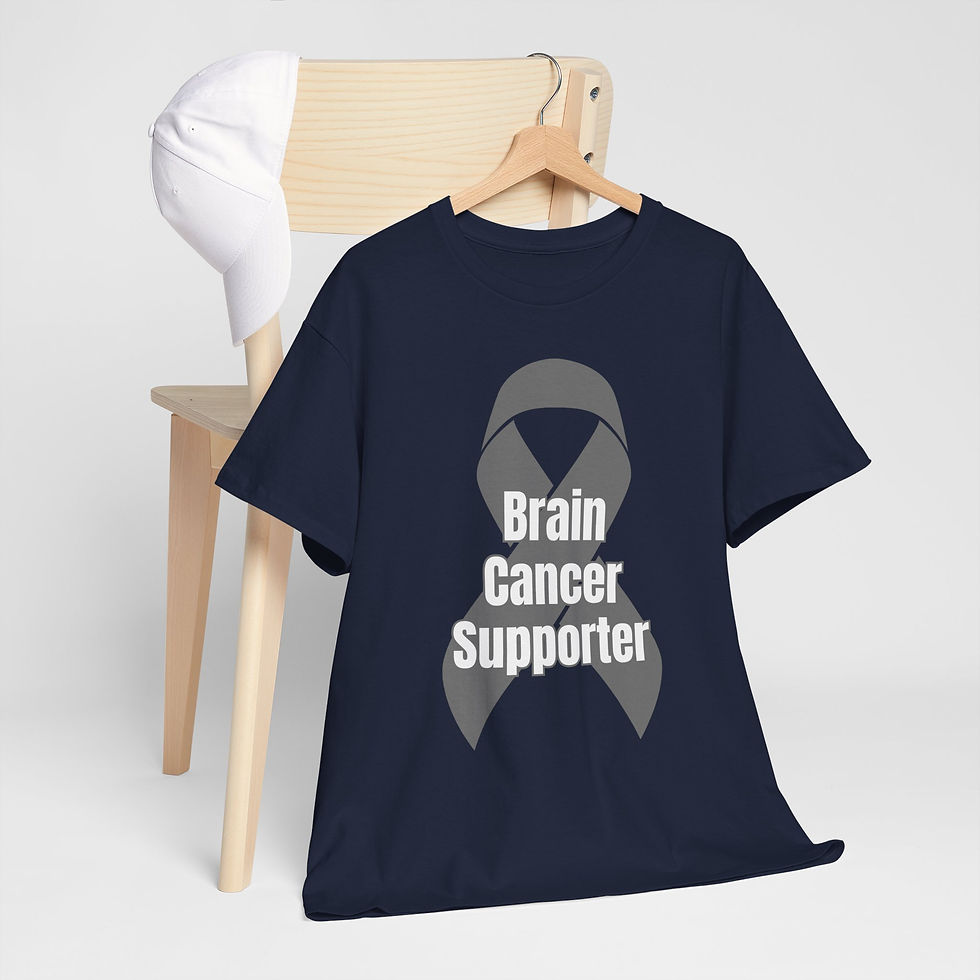 Thumbnail: Brain Cancer Supporter Tee - Unisex Heavy Cotton T-Shirt, Gift for Supporters,