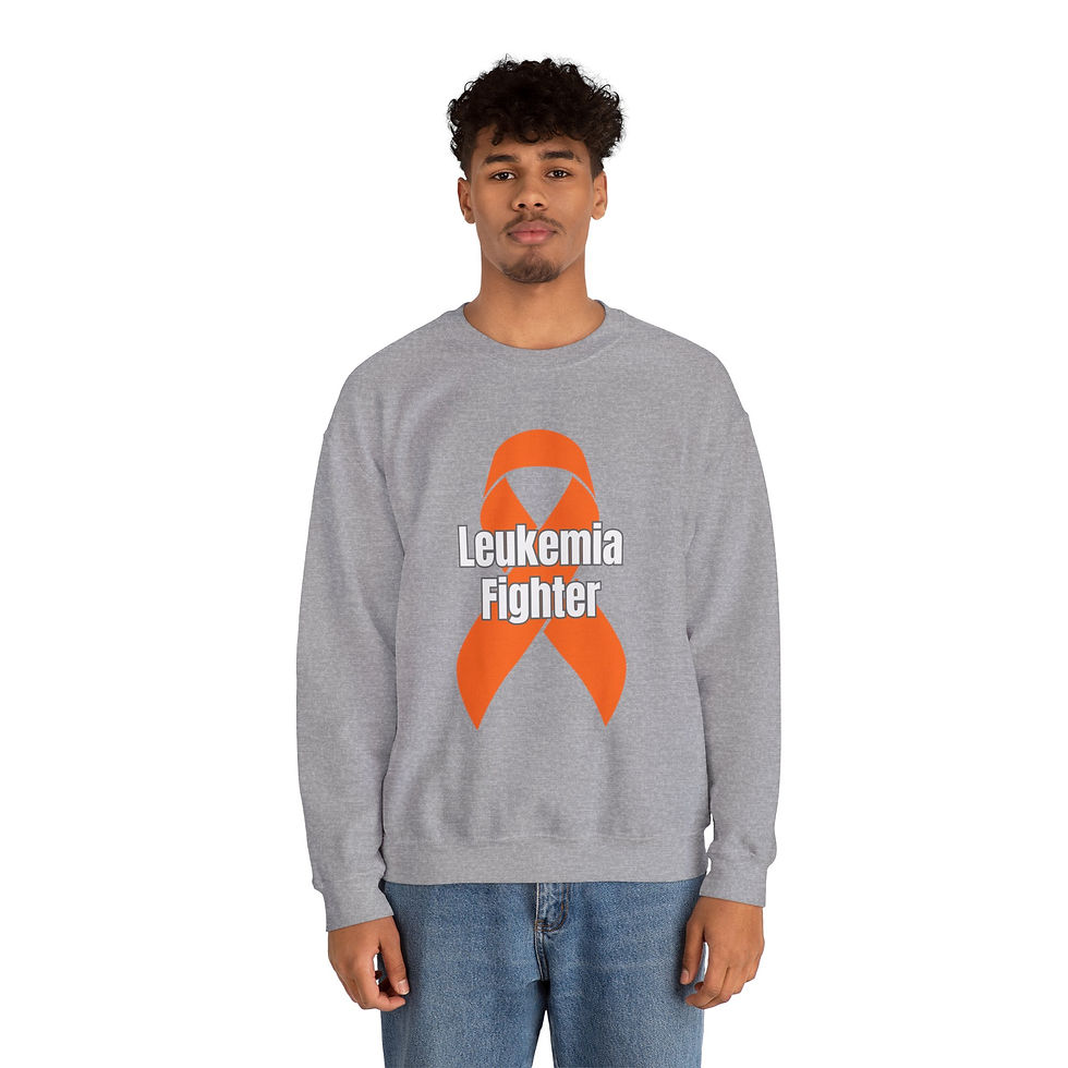 Thumbnail: Leukemia Fighter Crewneck Sweatshirt | Gift for Warriors, Cancer Battle,