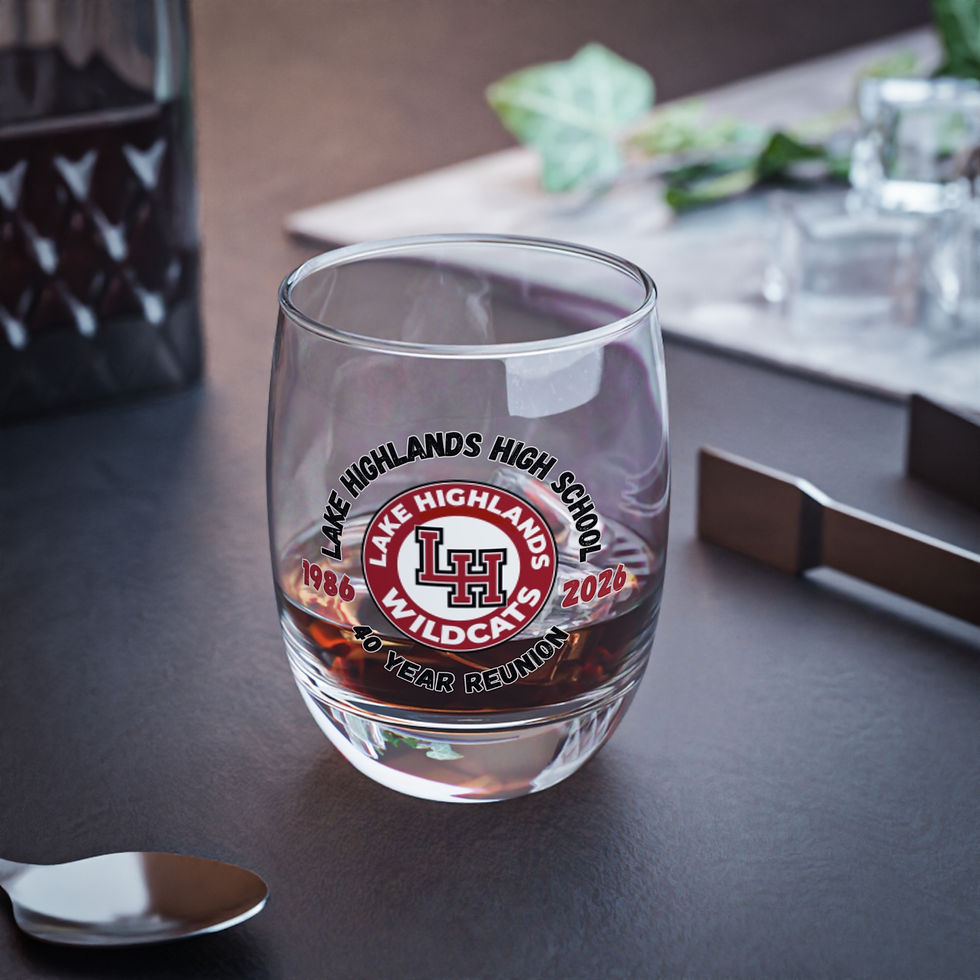 Thumbnail: Lake Highlands Wildcats 40-Year Reunion Whiskey Glass