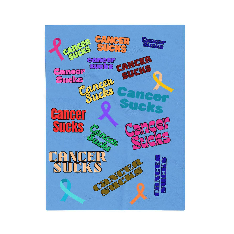 Thumbnail: CANCER SUCKS Plush Blanket,Cancer Fighter gift, Cancer Support, 3 sizes