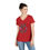 Thumbnail: Sugar, Spice & Insulin Twice Ladies V-Neck T-Shirt-Supportive Diabetes Awareness
