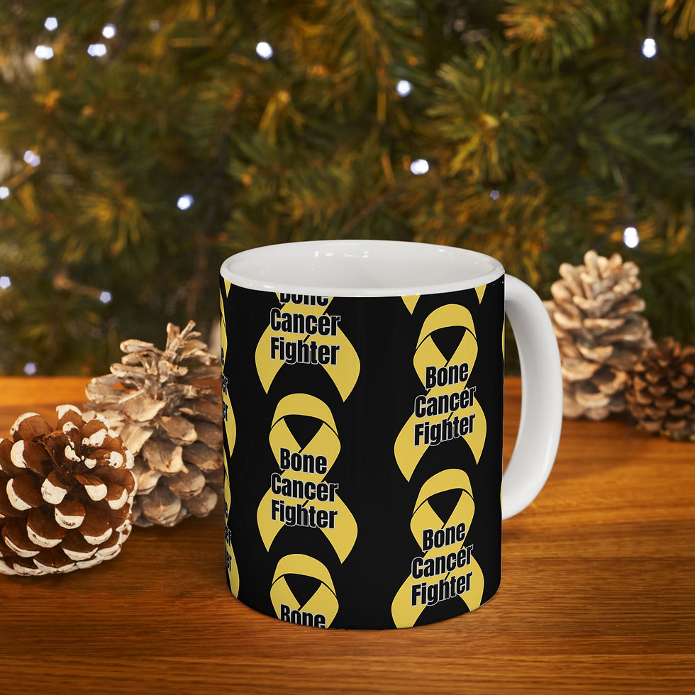 Thumbnail: Bone Cancer Fighter Mug - Supportive Gift for Cancer Fighters, 11oz, 15oz