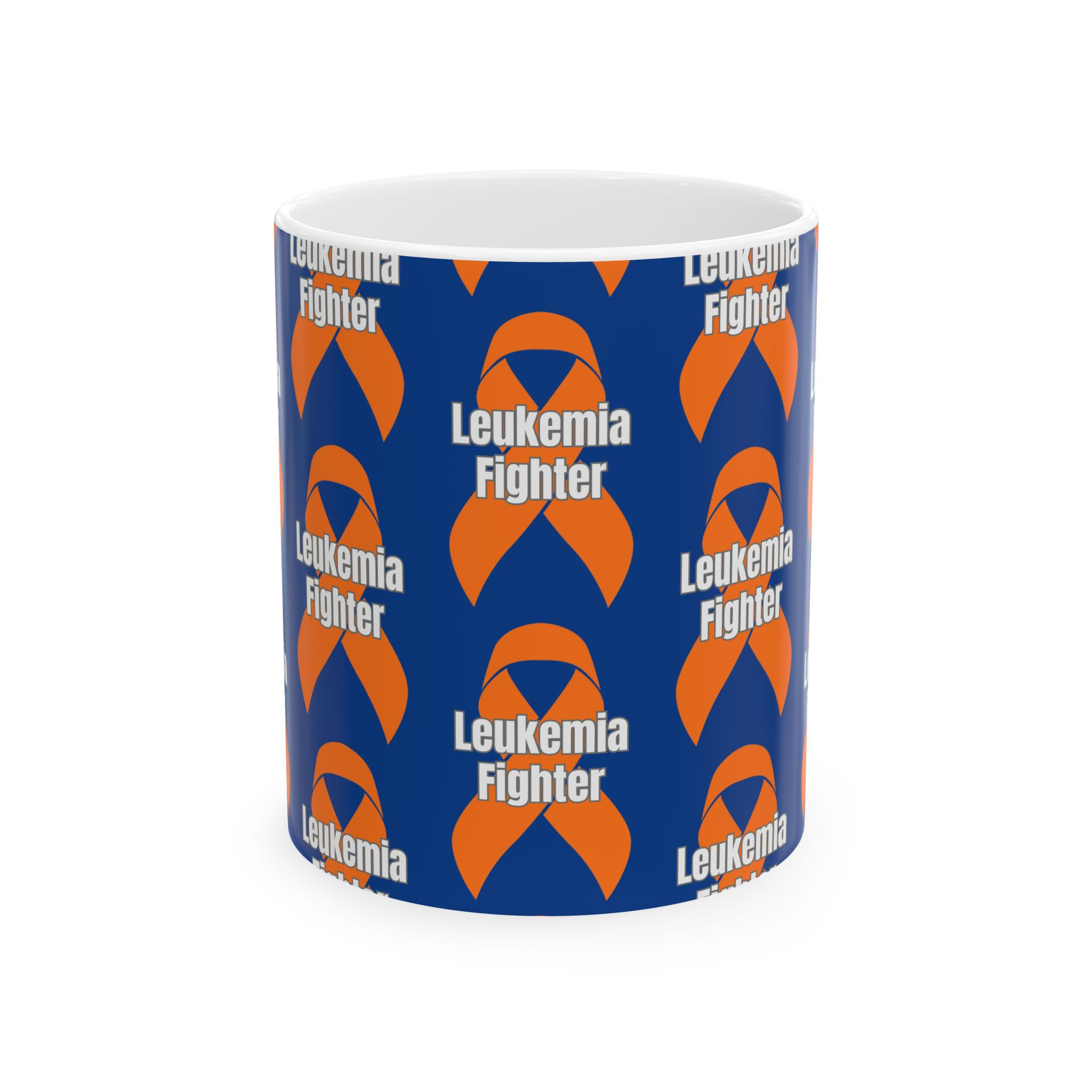 Leukemia Fighter Ceramic Mug, Inspirational Coffee Cup, Cancer Awareness Gift, 