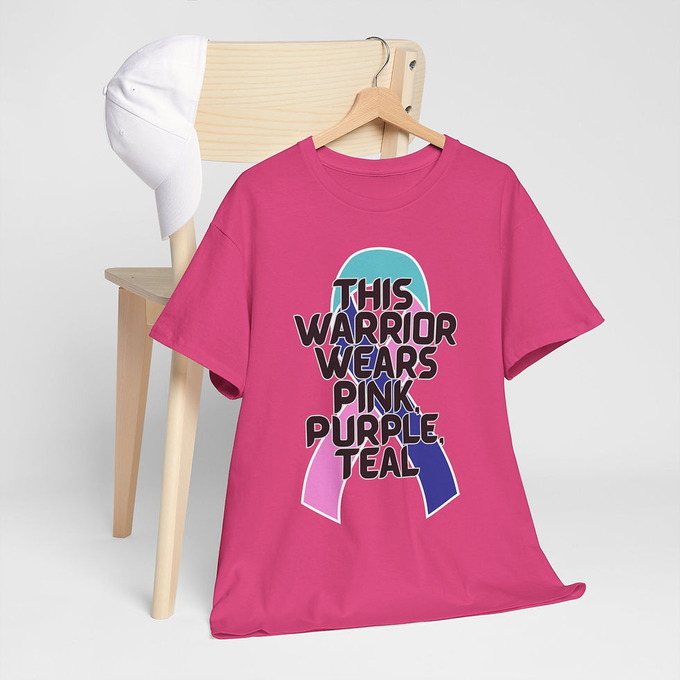 Thumbnail: THIS WARRIOR WEAR TEAL/PINK/PURPLE (Thyroid Cancer Support/Awareness) Tee