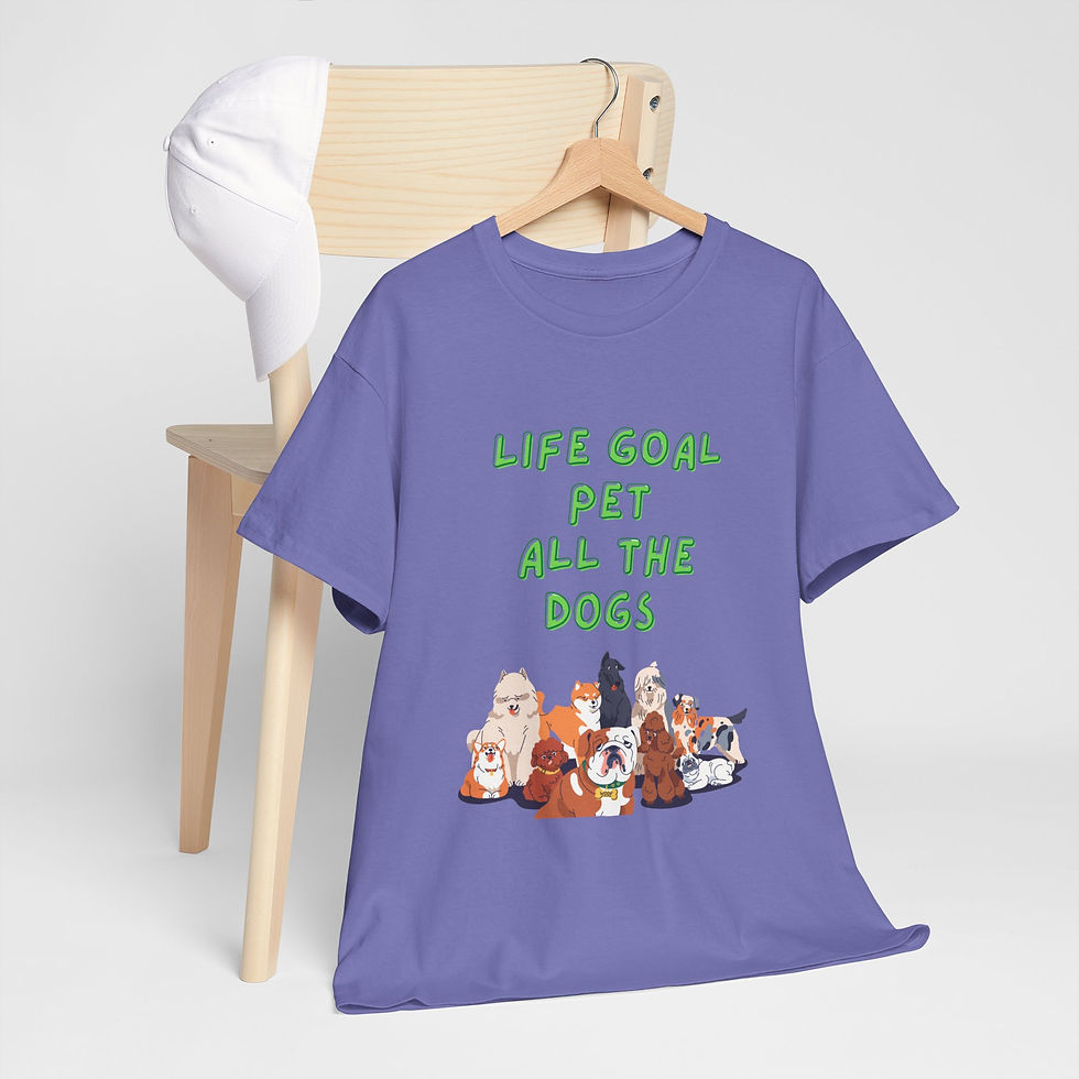 Thumbnail: "Life Goal: Pet All the Dogs" Tee | Fun Dog Lover T-Shirt,