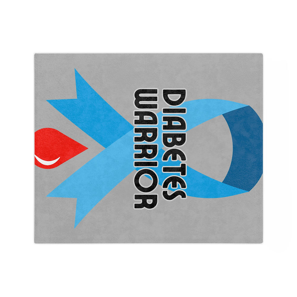 Thumbnail: Diabetes Warrior Velveteen Microfiber Blanket -Soft Comfort for Health Advocates