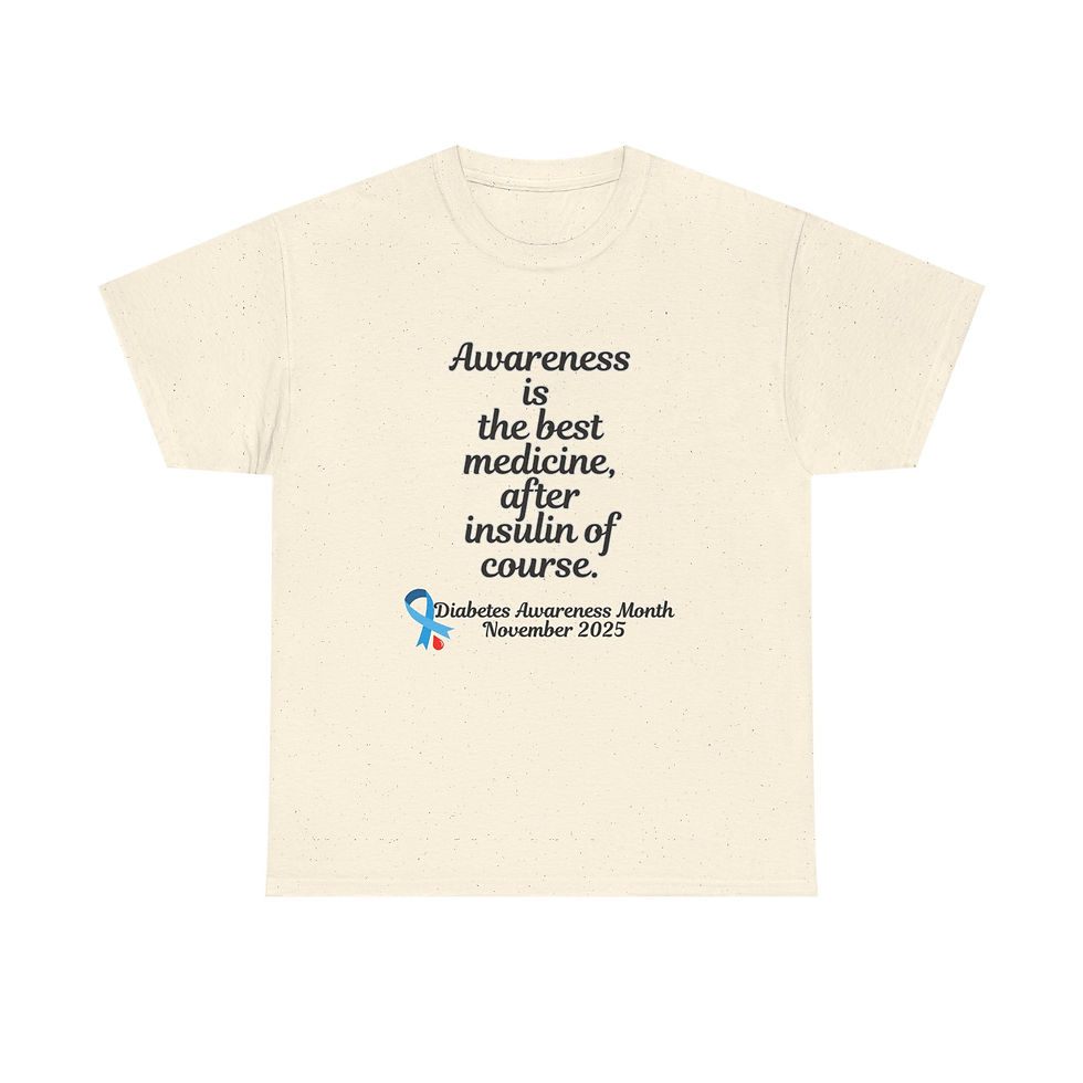 Thumbnail: Diabetes Awareness Heavy Cotton Tee, Diabetic gift