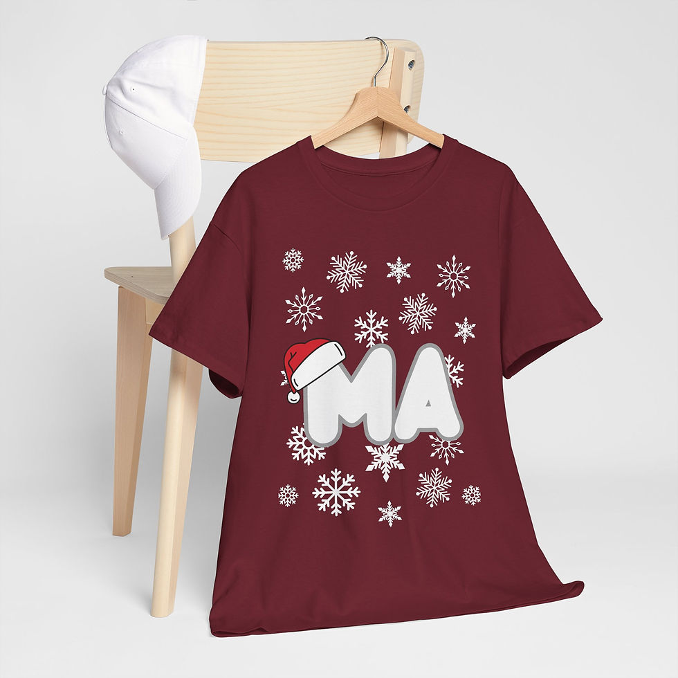 Thumbnail: Festive Snowflake MA (medical assistant) Heavy Cotton Tee