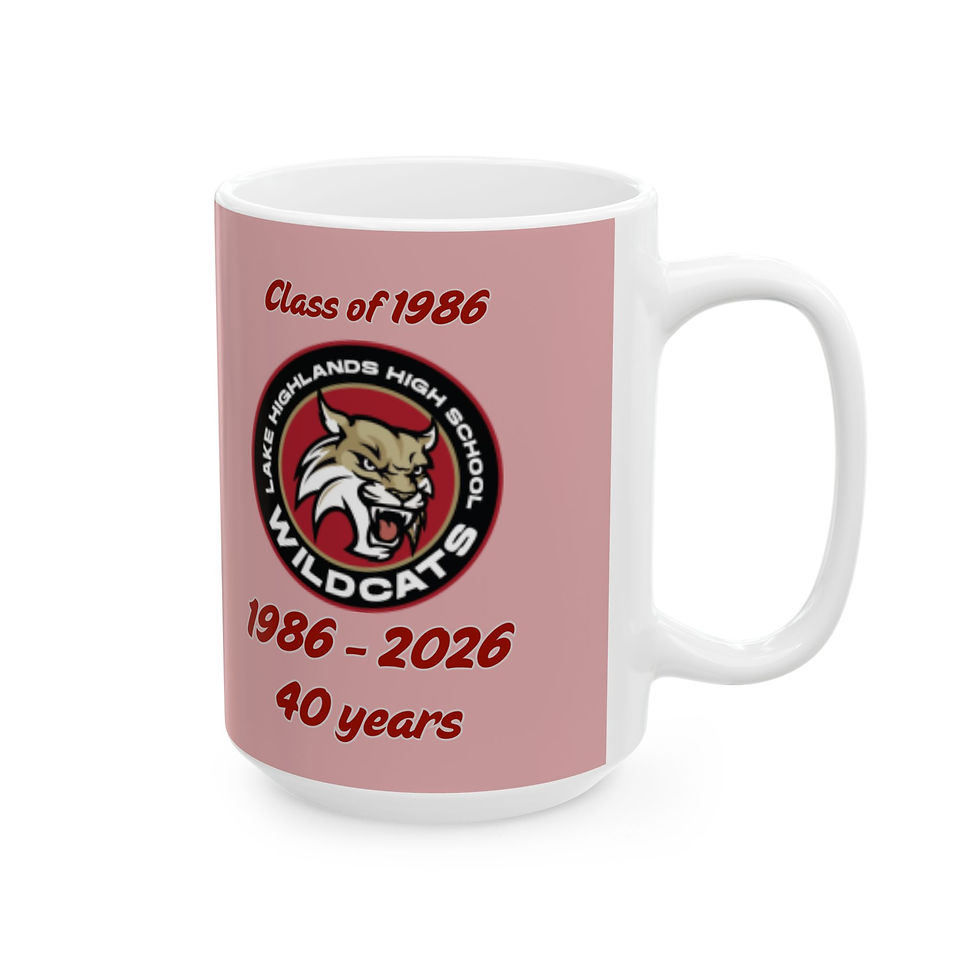 Thumbnail: Class of 1986 40th Reunion— Wildcats School Logo Ceramic Coffee Cup (11oz/15oz)