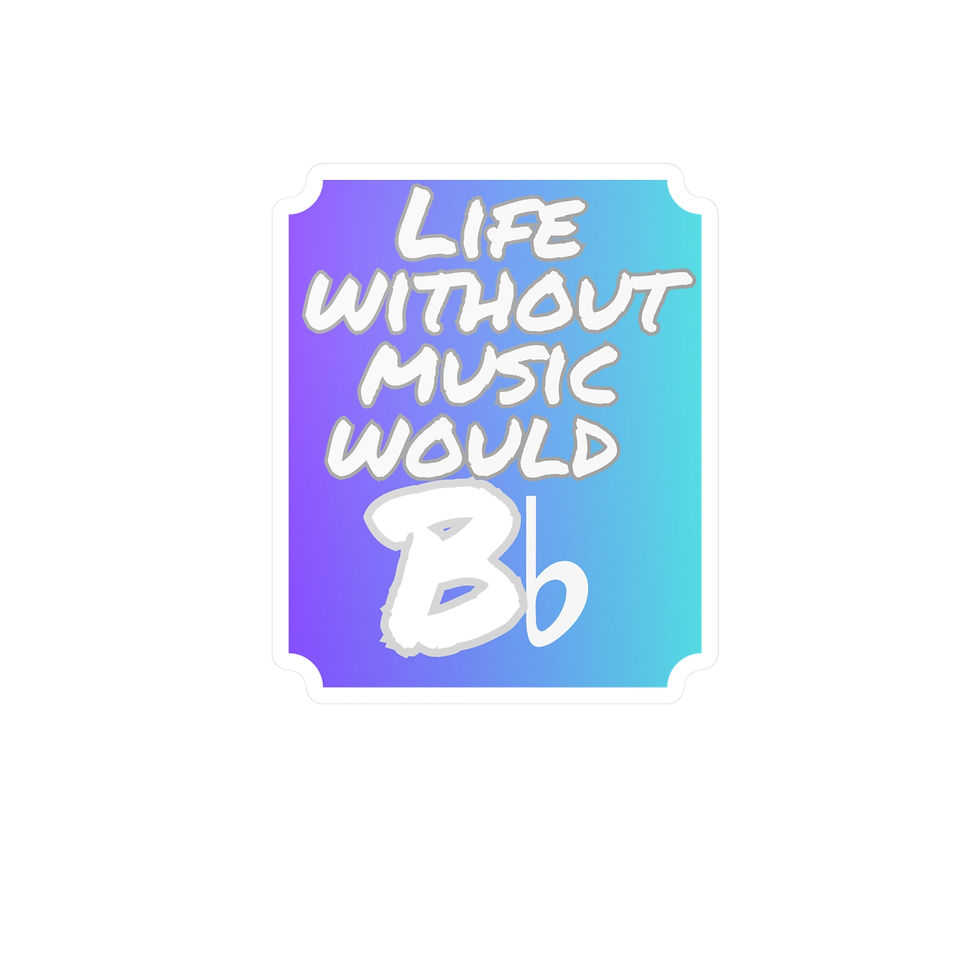 Thumbnail: Life without Music would B flat sticker 4 sizes,music lover gift