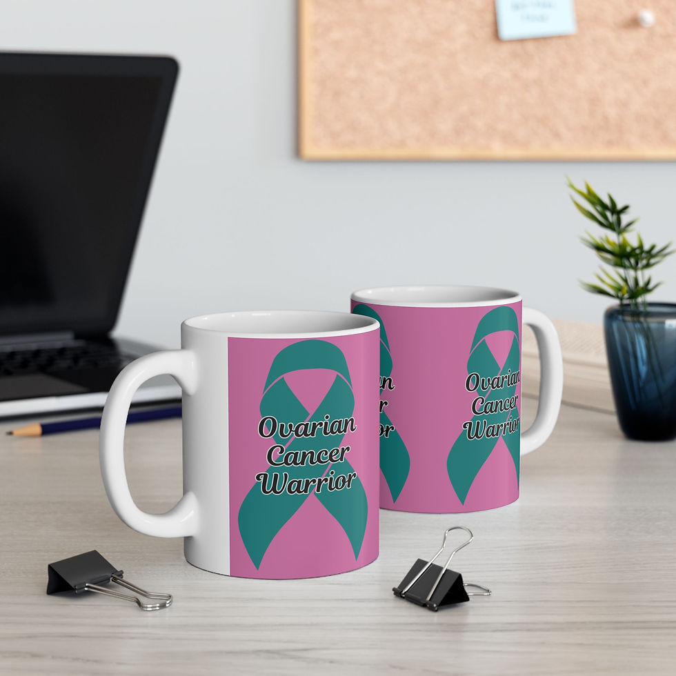 Thumbnail: Ovarian Cancer Warriors, Support Gift, Awareness Mug, Cancer Fighter Coffee Cup,