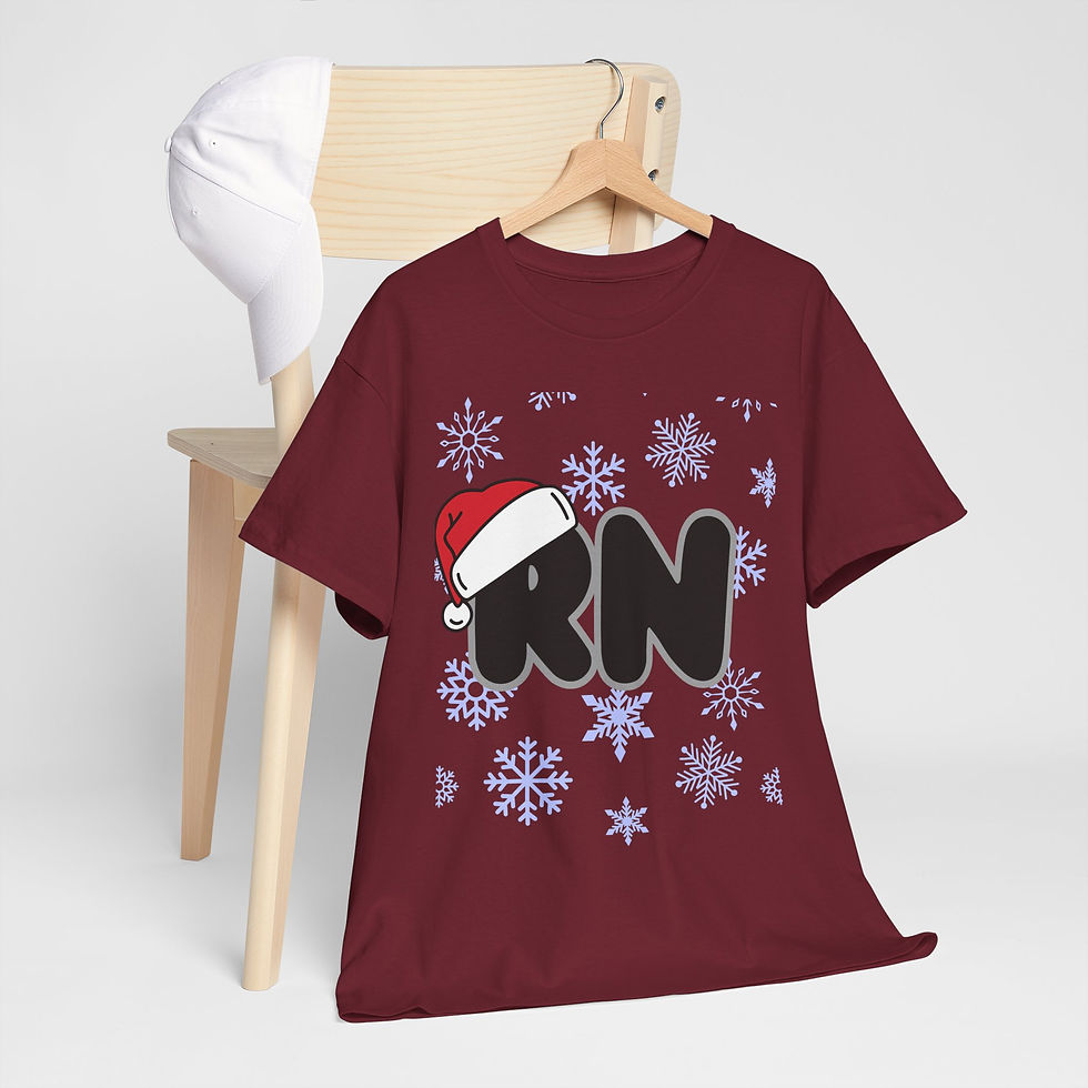 Thumbnail: Festive Santa RN Unisex Heavy Cotton Tee