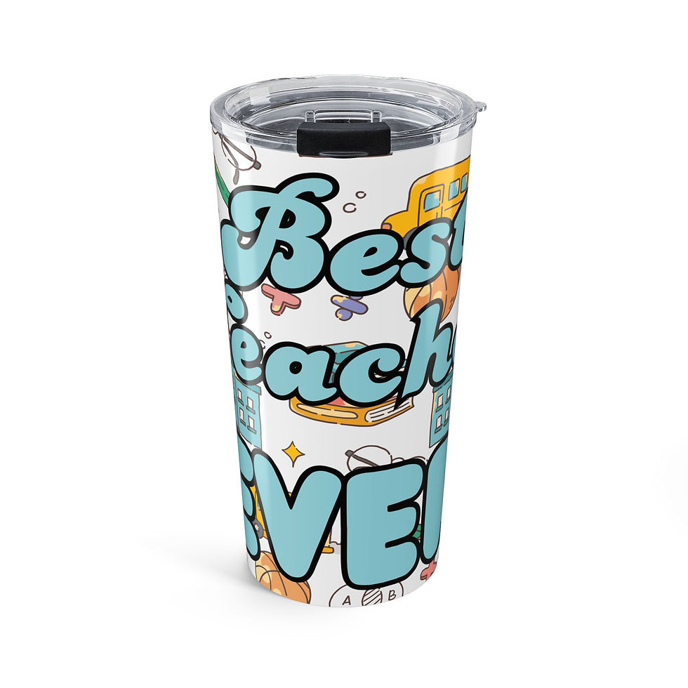 Thumbnail: Best Teacher Ever 20oz Tumbler — Cute School-Themed Travel Cup for Teachers