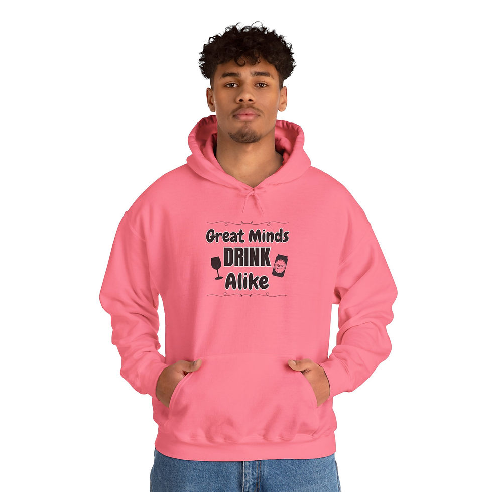 Thumbnail: Great Minds Drink Alike Hoodie, Fathets Day.Birthday, Mothers Day