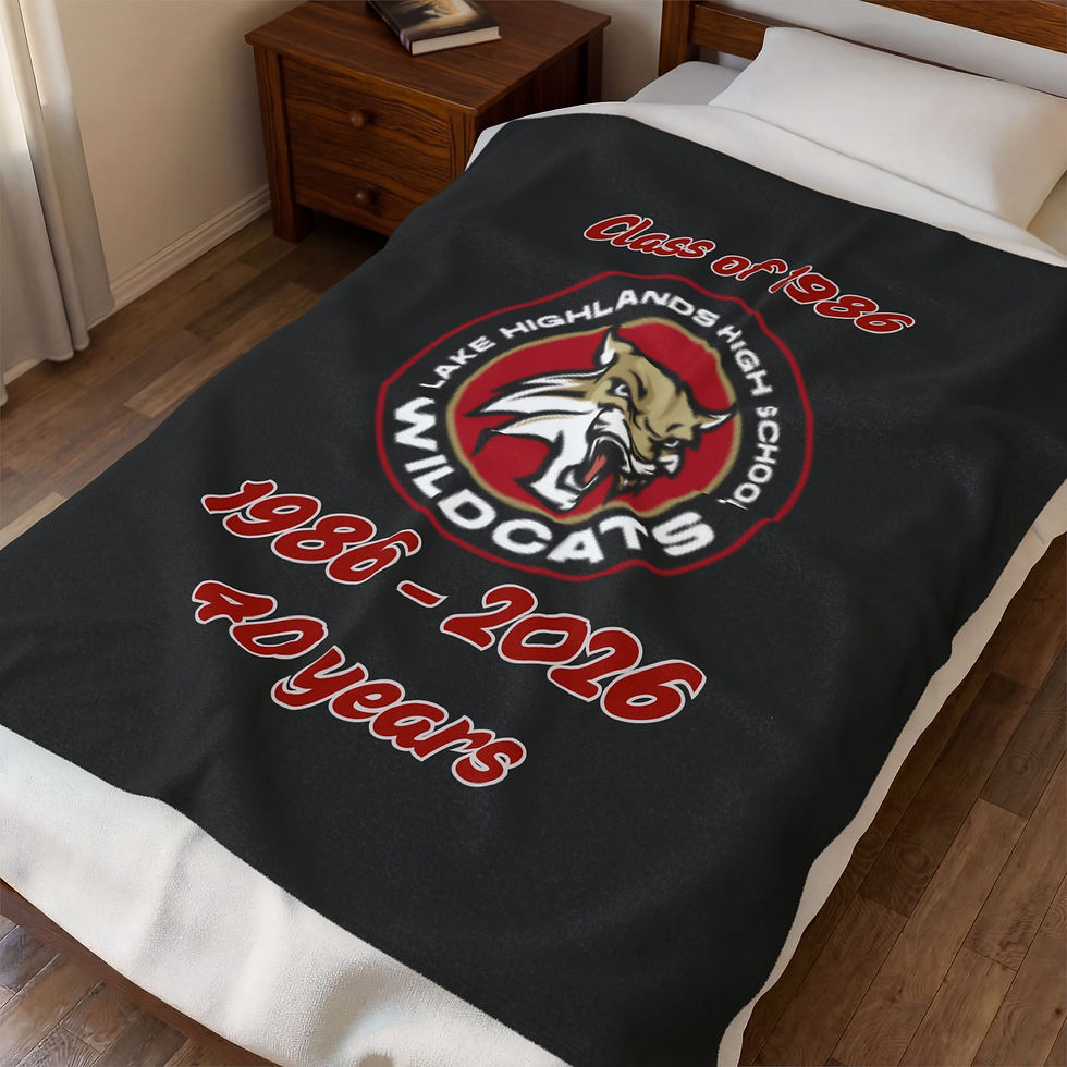 Thumbnail: Class of 1986 Wildcats 40th Reunion Velveteen Plush Blanket