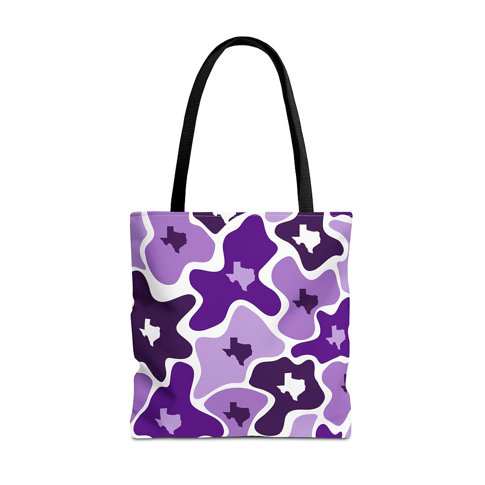 Thumbnail: Purple Texas Pattern Tote Bag – All-Over Print Casual Tote
