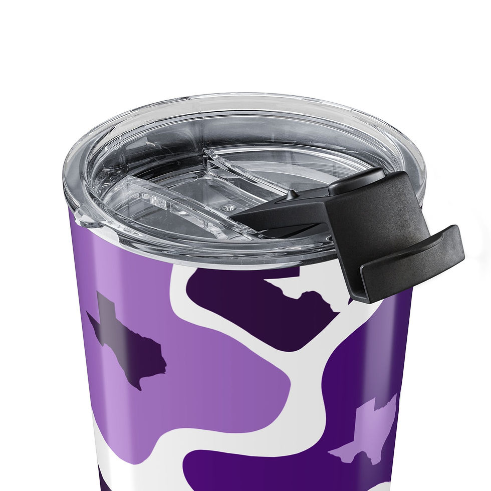 Thumbnail: Purple State of Texas Camouflage 20oz Tumbler — Insulated Travel Cup