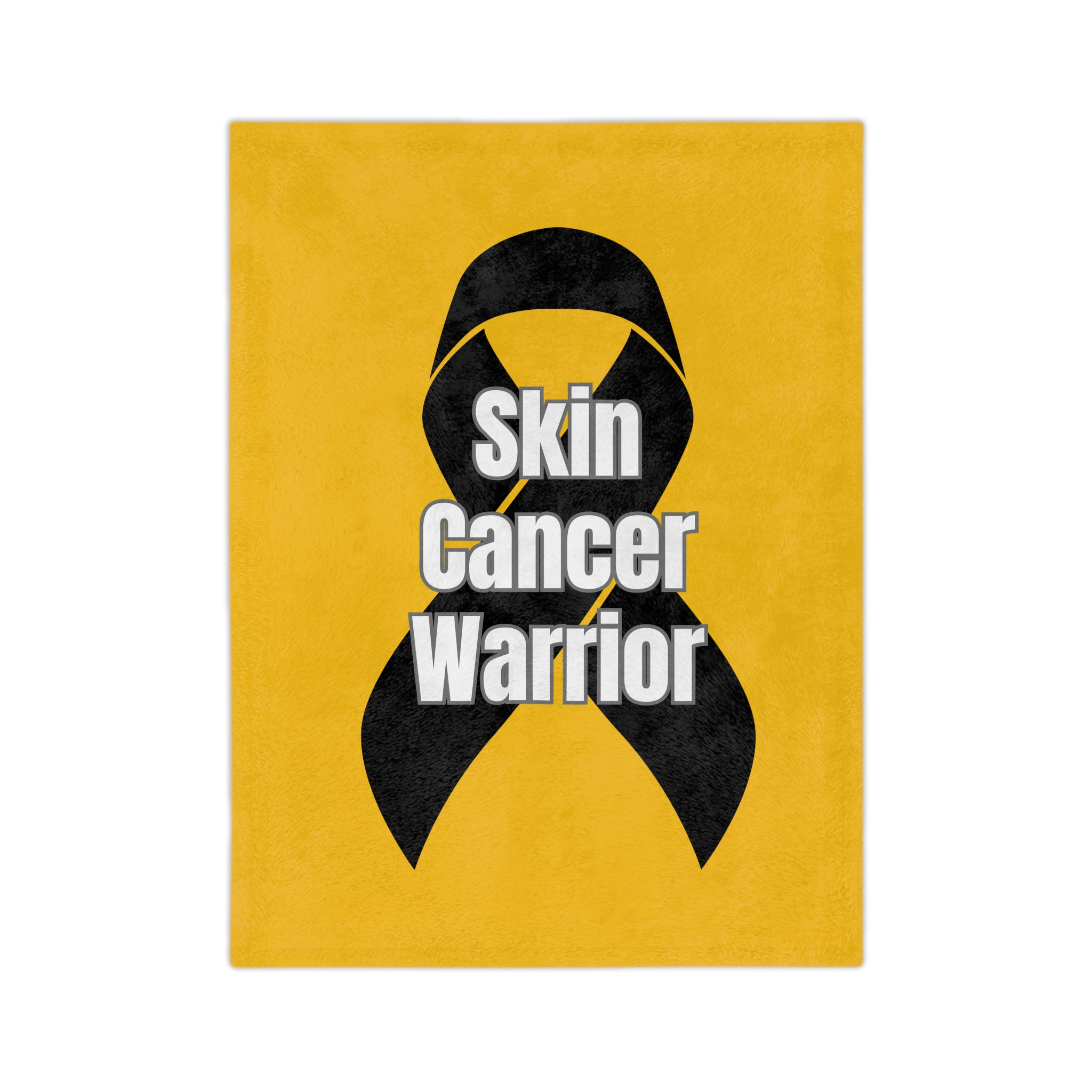 Skin Cancer Warrior Microfiber Blanket | Cozy Comfort, Cancer Awareness Gift,