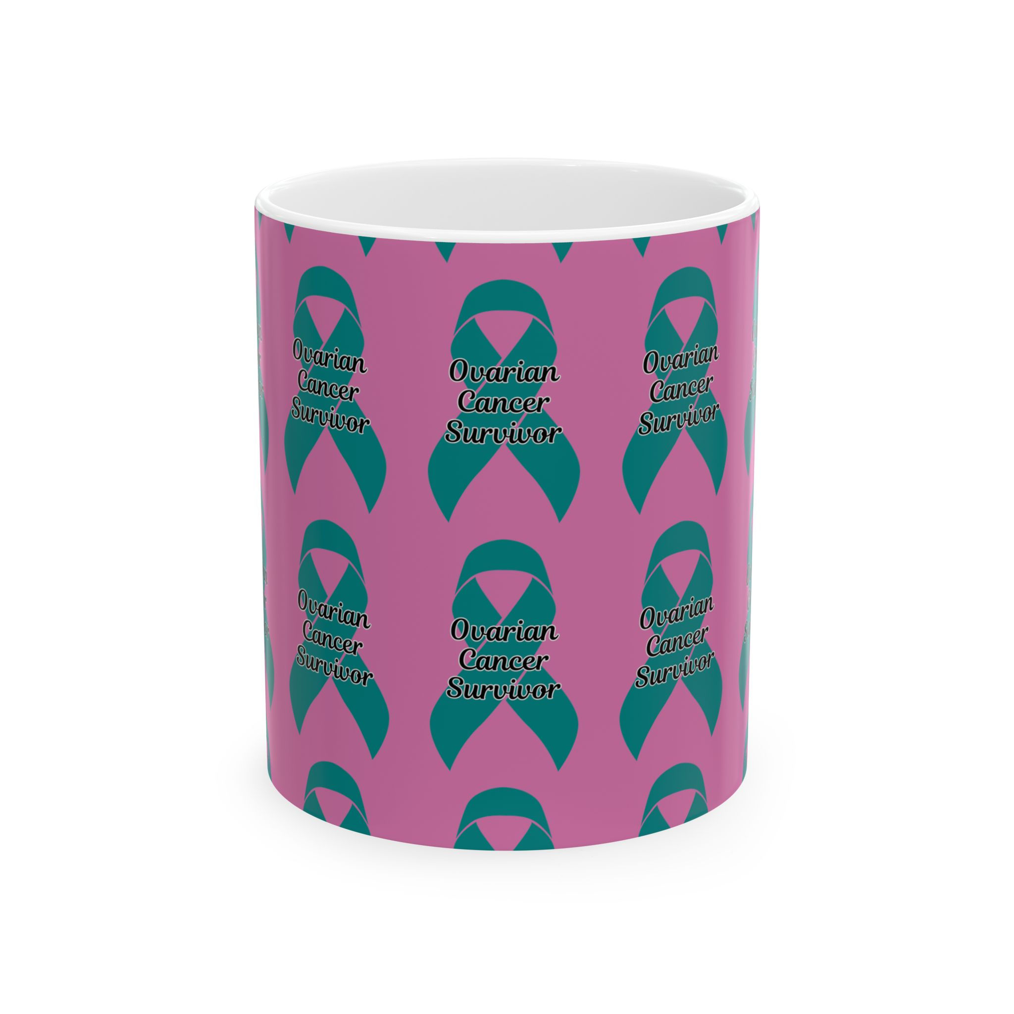 Ovarian Cancer Survivor Ceramic Mug, (11oz, 15oz), Gift for support