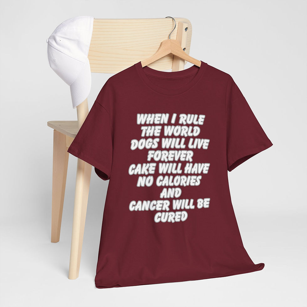 Thumbnail: Slogan Unisex Heavy Cotton Tee - Fun, Motivational Quote T-Shirt
