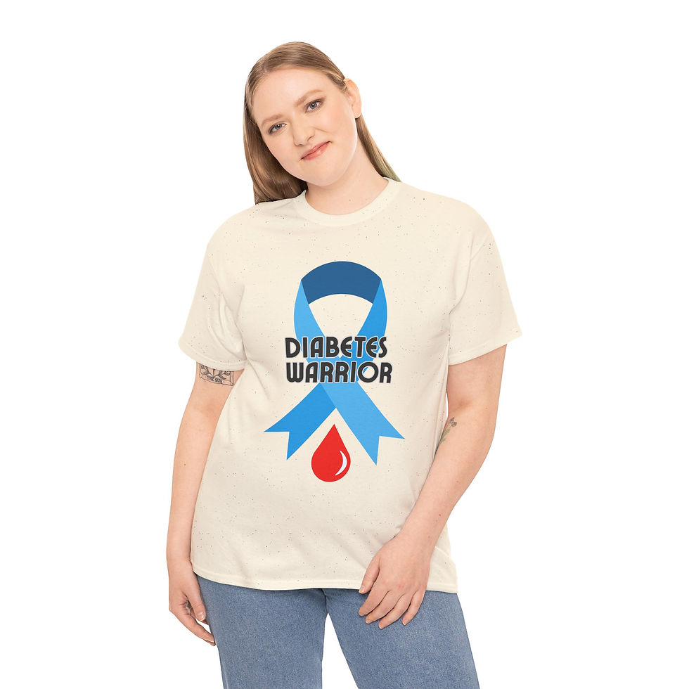 Thumbnail: Diabetes Warrior Heavy Cotton Tee, Diabetes Awareness, great gift