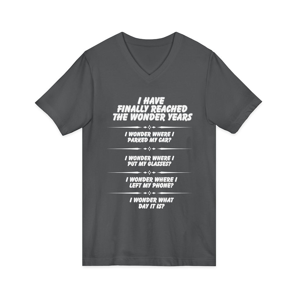 Thumbnail: V-Neck Tee Wonder Years Quote Shirt