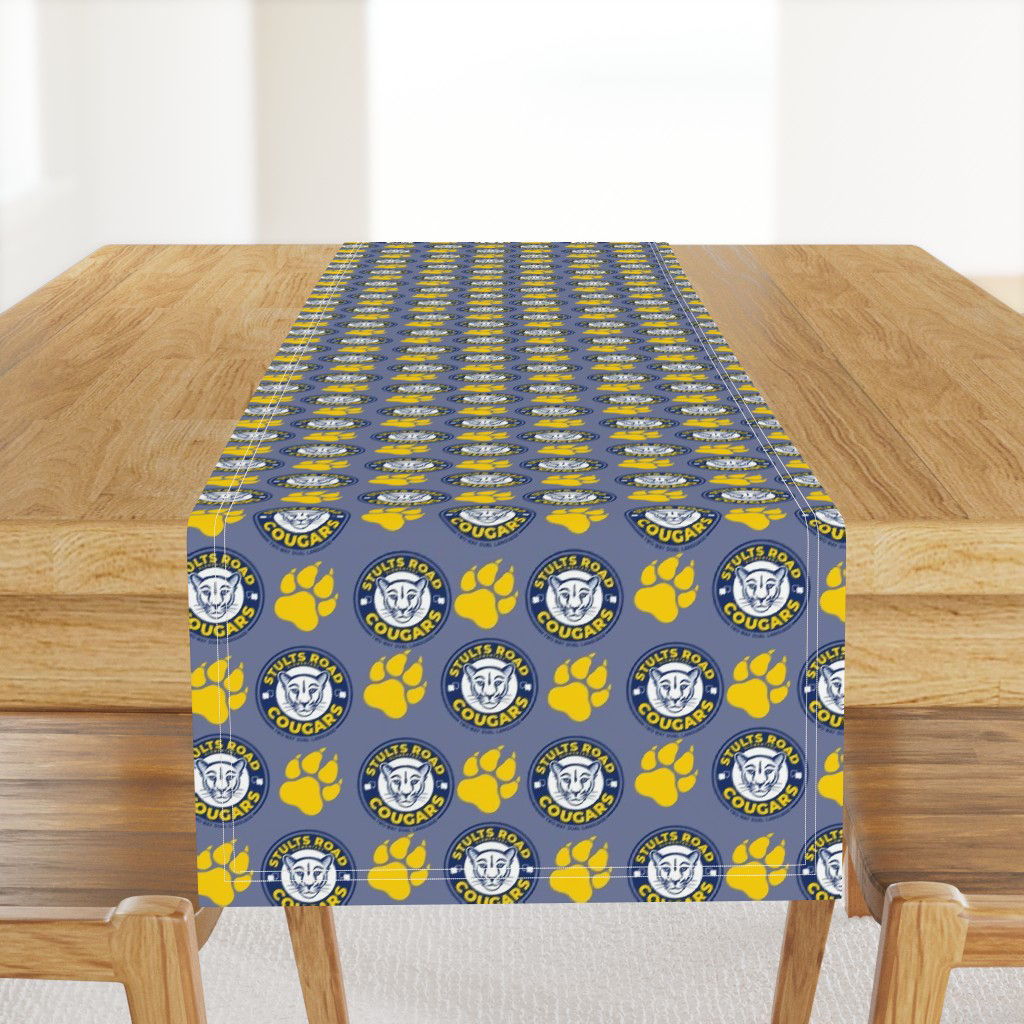 Yellow paw table runner 