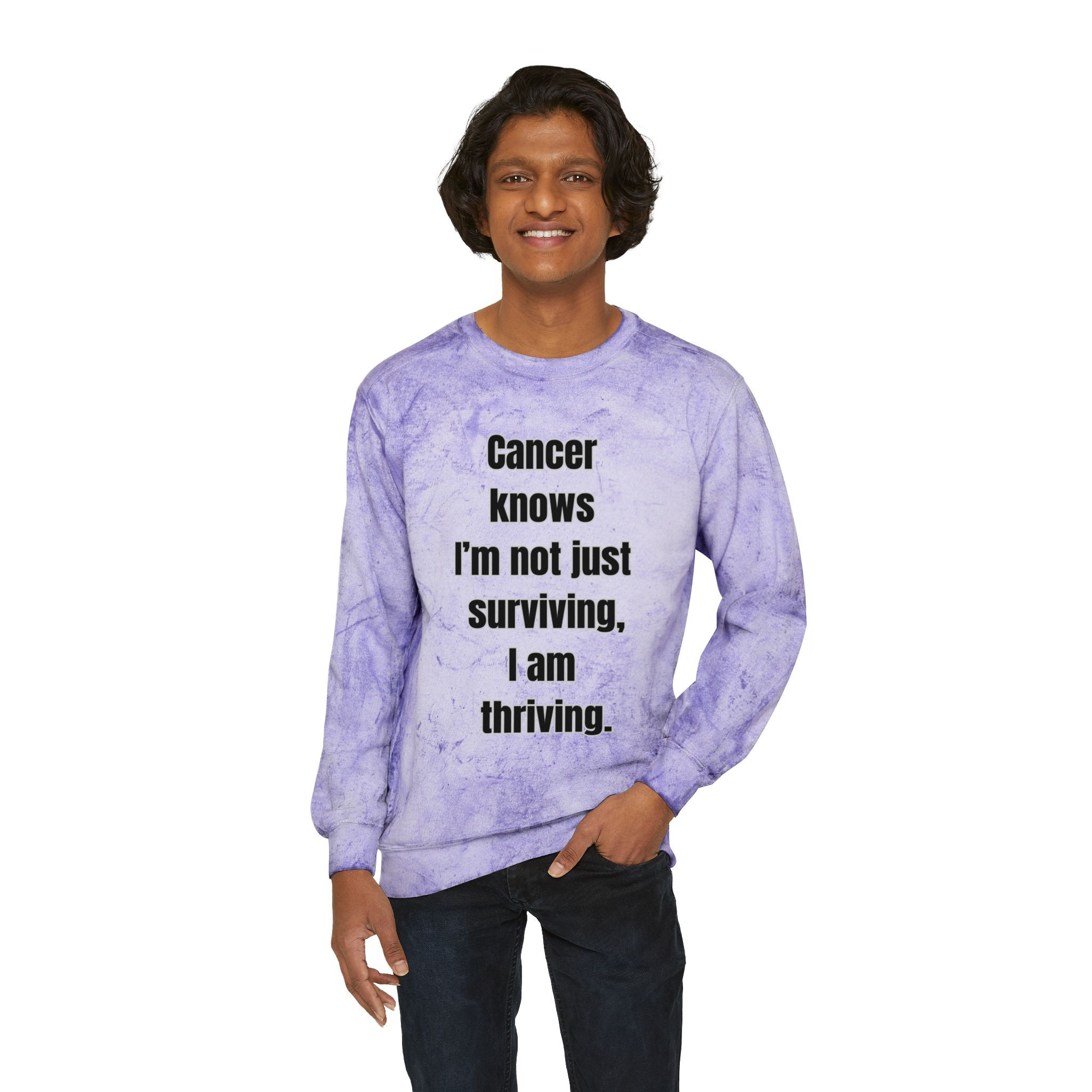 Inspirational Cancer Awareness Crewneck Sweatshirt