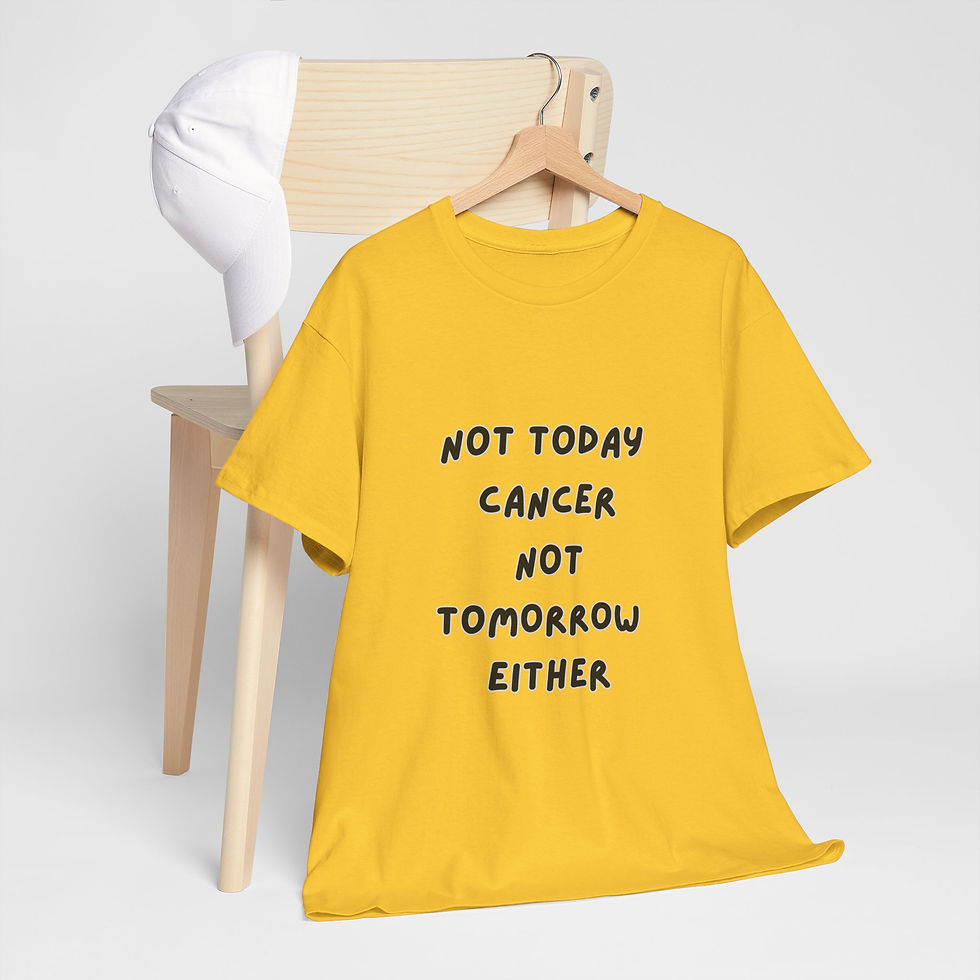 Thumbnail: NO TODAY CANCER, NO TOMORROW EITHER Funny Cancer Support Solid Color Tee