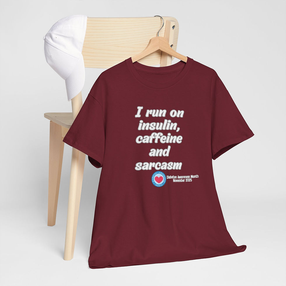 Thumbnail: I Run on Insulin, Caffeine & Sarcasm Tee, Diabetes Awareness, 